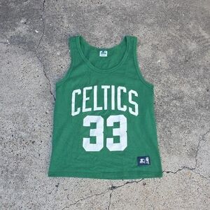 Vintage Celtics Larry Bird #33 Jersey Starter Training Tank Top YOUTH SIZE M